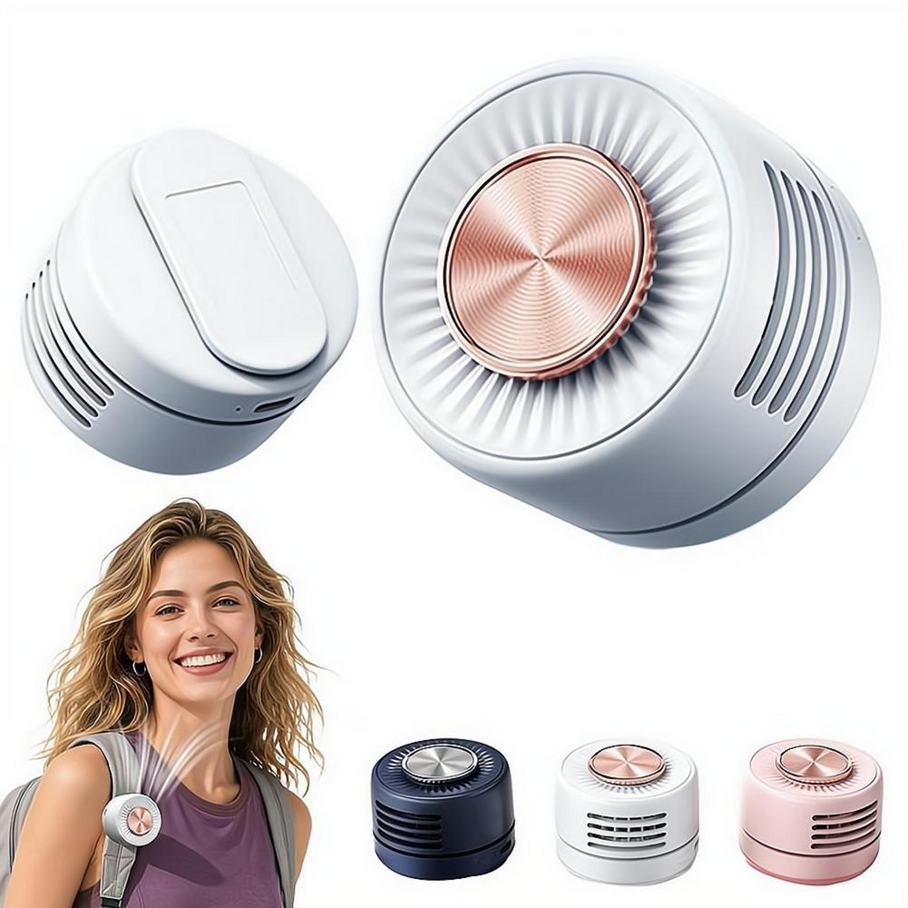 Oscillating Fan Clip - Portable Bladeless Fan Clip-on Wearable Cooling