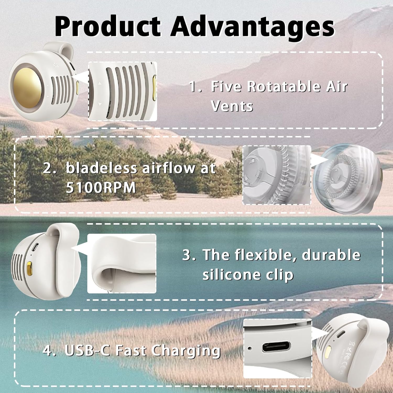Portable Clip-on Mini Fan Sile - Oscillating Fan Clip review and price