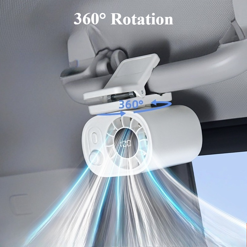 Portable Car Clip Fan 360° Rot - Oscillating Fan Clip review and price