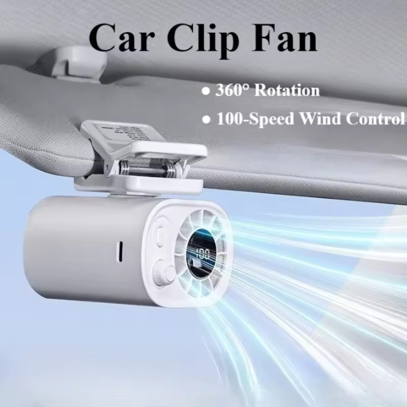 Clip-On Car Fan 360° Rotatable - Oscillating Fan Clip review and price
