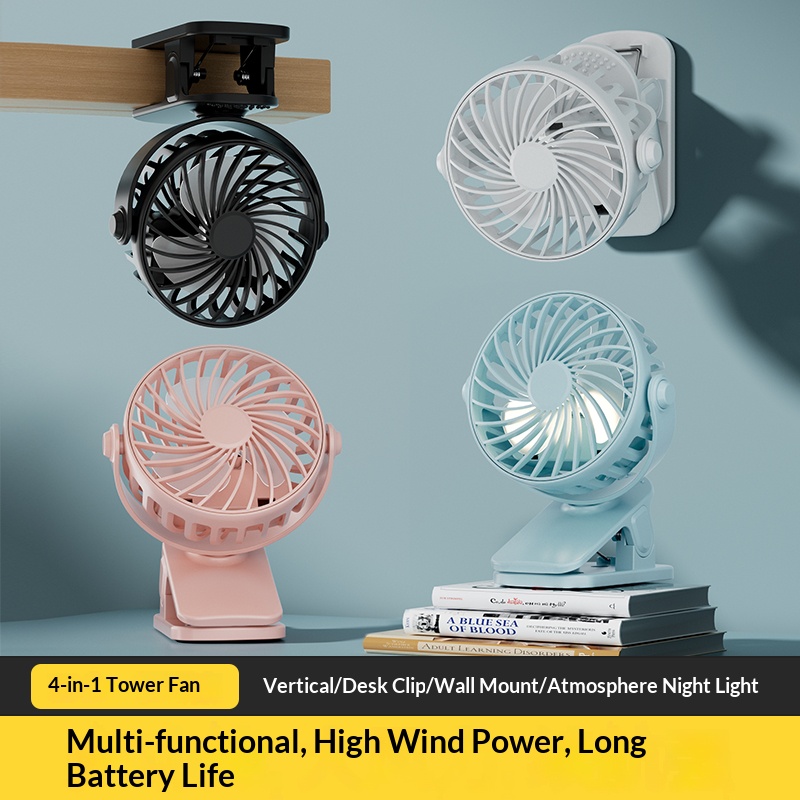 HOMEFISH Portable Rechargeable - Oscillating Fan Clip review and price